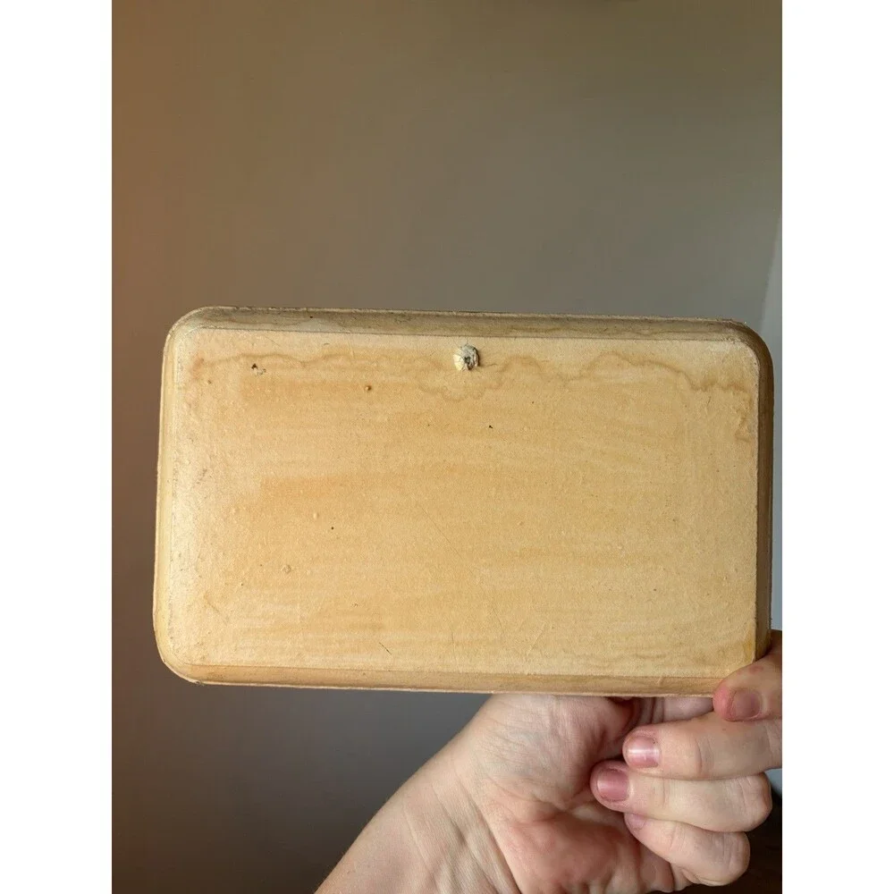 Small Rectangular Wood Serving Tray Painted Rooster Floral Country Style